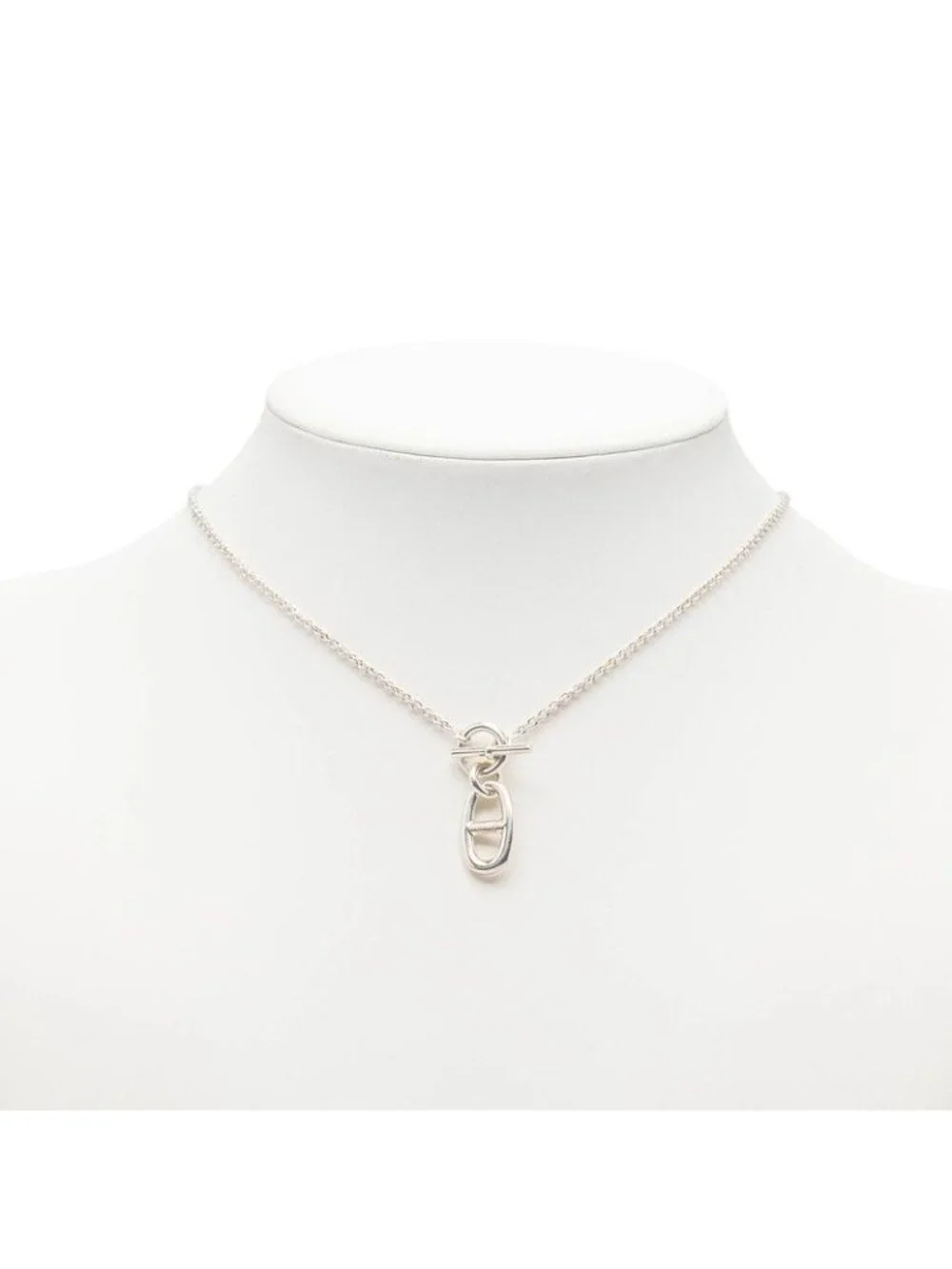 Hermes Chaine D'ancre Amulet Pendant Necklace Silver - Picture 4 of 4